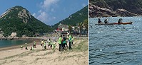 2016馬祖童軍夏令營活動邁入第二天,昨日進行北竿淨灘、芹壁獨木舟活動,今日童軍團將前往南竿繼續行程。(圖:馬祖童軍團、陳鵬雄)