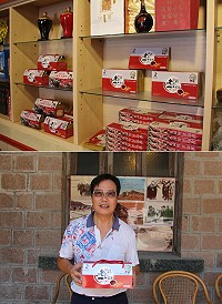 閩東之珠古厝驛站老闆李木興去年11月底開發完成女兒心紅捲,美味又充滿在地特色。(圖/文:吳嘉榮)