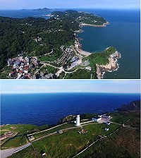 　台灣商業媒體、攝影人士及愛好使用的遊客到馬祖旅遊，錄製山海美景。（ｒ截圖／上圖：欣影音、下圖：Sophia Lin）