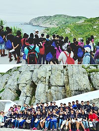 　南投縣立民和國中一行60餘人走讀「國境之北」，藉由深度探索體驗馬祖之美，並增進對環境資源的認識。（圖／文：陳其敏）