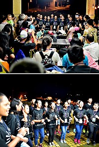 來自南投縣民和國中合唱團,在東引「東海雄風」藝術人文園區展現優美歌聲。(圖/文:陳其敏)
