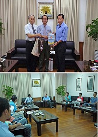 　因應民宿業者陳情爭取「民宿管理辦法」修正草案第十條之二列入馬祖地區，議長張永江特邀請金馬建築師公會理事長莊和明等人蒞會討論；莊和明表示願意配合地方需求，讓馬祖地區民宿合法化。（圖／文：曹重偉）