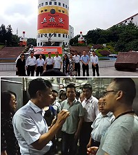 文化局2016東引詩酒文化節「好酒召集令」劉增應、張永江、馬祖酒廠、東引鄉公所4日、5日走訪四川五糧液集團公司及周邊民間酒業生產原料酒作業設施。(圖:連江縣政府文化局)