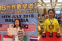 東莒旅台第2代賴薏云2016年7月份前往馬來西亞參加「WMI世界數學邀請賽」得金牌、13日至韓國首爾參加「國際心算、數學、英文拼字大賽」得3冠軍並蟬連3屆三冠王,屢獲佳績鄉親同感驕傲。(圖:張秋霞提供)