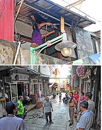 　仁愛村44號民宅2樓昨天下午4時10分發生起火意外，好在村民陳學忠見義勇為將火勢撲滅，所幸有驚無險、無人傷亡，不過起火原因引發現場討論紛紛。（圖／文：曹重偉）