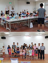 葡萄園協會南竿暑期免費課輔昨天歡樂謝幕,在一系列的活動和遊戲中,讓孩子度過一個精彩的暑假。(圖/文:吳嘉榮)