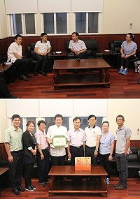 台中教育大學校長王如哲昨天來馬參訪交流並關懷該校國小教師公費碩士專班教師在仁愛國小任教情形。(圖/文:吳嘉榮)