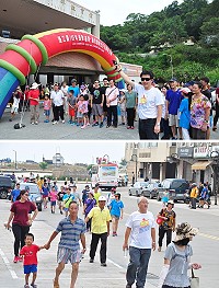 教育局國民體育日多元活動開幕,舉辦健行活動與體適能健康檢測,同時表揚地區多位體育推廣有功人員。(圖/文:馮紹夫)