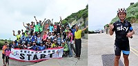 　台灣自行車手挑戰外島最高最陡的壁山，台北市廖元忠以18分53秒成績率先攻頂。（圖／文：陳鵬雄）