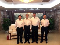 立委陳雪生、議長張永江5日聯袂拜會大陸國台辦主任張志軍(左2),就兩馬航線、砂石進口、馬祖觀光暨兩岸政治等議題交換意見。(圖:陳雪生立委服務處提供)