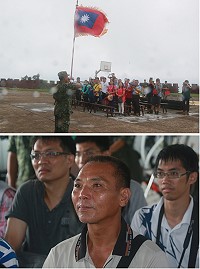 上圖:榮耀高登旗進場時群情激動不已。下圖:台下看完「永遠的高登鐵漢」影片無不熱淚盈眶。(圖/文:陳玉笈)