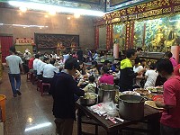 今年中秋北竿各村都有活動,12日晚間白沙村率先起跑辦全村自助餐會。(圖:白沙村辦公室提供)