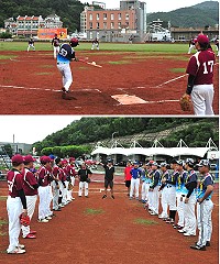 縣運會社會組慢速壘球冒雨開戰,各隊先禮後兵,也盡情發揮,展現縣運會的精彩與氣度;南竿以二連勝戰績封王,莒光則力克北竿辛苦搶下亞軍。(圖/文:曹重偉)