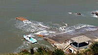 水淹大坵碼頭　圖與文：陳鵬雄