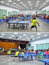 105年縣運桌球正式開賽,首日激戰各有勝負,今明2日將繼續各組賽事。(圖/文:馮紹夫)