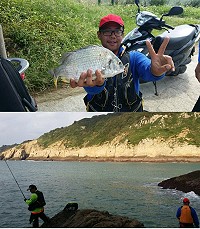 縣運磯釣比賽四鄉選手齊聚東莒一較高下,最終由東引鄉奪冠。(圖/文:宋幸儒)