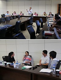 教育部國教署校安組長楊國隆偕同性平委員一行昨天訪視馬中,了解性別平等教育之推動情形。(圖/文:吳嘉榮)