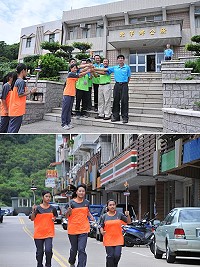 105年縣運聖火傳遞北竿鄉,完成四鄉巡迴任務。(圖/文:陳鵬雄)