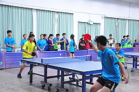 　縣運桌球進入第2天，社會組南竿鄉首先拿下桌球冠軍，今日延續國中、國小賽事。（圖／文：馮紹夫）