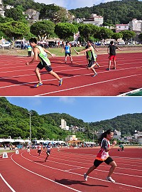 105年縣運徑賽第三日,單日3項賽事破大會紀錄,各校代表隊皆有斬獲,今日爭取徑賽最後佳績。(圖/文:馮紹夫)
