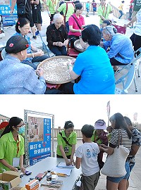 馬祖秋慶首部曲燒塔節白天開始即熱鬧非凡,除了「扭白丸」傳統技藝美食體驗活動外,「我在鐵板燒塔SHOW自己」打卡送好禮活動,也吸引民眾爭相打卡兌換限量園遊券。(圖/文:楊凱棻)