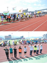 105年縣運圓滿落幕,本次縣運共6項競賽10人次打破大會紀錄,閉幕典禮上也頒發精神錦標等獎項,為認真比賽的選手給予肯定。(圖/文:楊凱棻)