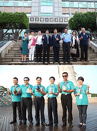 瀘州老窖集團公司監事會主席伍勤(右3)一行5人訪馬交流,縣長劉增應、議長張永江、馬祖酒廠董事長陳秀華、文化局長吳曉雲熱情款待,期盼促進兩岸人民共同了解馬酒價值,傳承白酒歷史文化。(圖/文:楊凱棻)