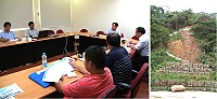 南竿復興段邊坡處理工程-施作工法分析說明會29日舉行,決議採取原先自由型格梁工法進行整治。(圖/文:吳嘉榮)