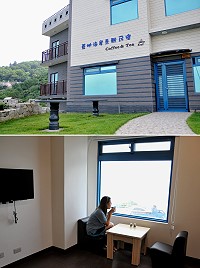 　橋仔第2間合法申請建造的「藍映海岸景觀民宿」，即將在本月中旬開幕迎賓。（圖／文：陳鵬雄）
