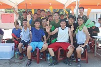 　與連上弟兄一同參加北竿鄉籃球比賽開心合影。（圖／文：陳玉笈）