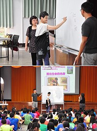 生命鬥士黃美廉講座,分享生命與學習過程,勉勵馬祖學子珍惜所有,對生命充滿熱情。(圖/文:馮紹夫)