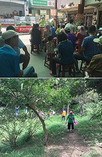 環保局東莒大坪村辦理「馬祖綠家園,環保向前行」世界無車暨環境清潔宣導活動,吸引鄉親踴躍參與!(圖/文:宋幸儒)