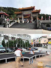 馬祖秋慶媽祖在馬祖昇天祭系列活動將於8日起熱鬧展開,活動主場地馬祖境天后宮及清輝樓廣場近日都積極佈置及搭建舞台,文化局誠摯歡迎鄉親踴躍參加,一起歡慶這個重要的節慶活動。(圖/文:曹重偉)