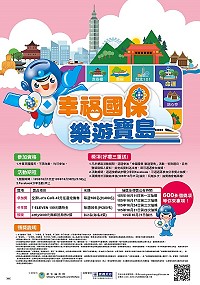 「幸福國保樂遊寶島」國民年金網路闖關遊戲,自即日起至30日止,只要闖關成功,就有機會獲得價值萬元的獎品。(圖:衛福部)