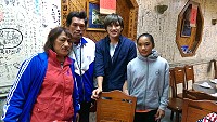 　兩年沒回來了，女子拳擊國手陳念琴返回北竿探視父母。（圖／文：陳鵬雄）