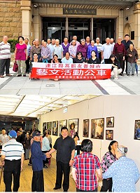 　響應高齡友善，文化局藝文活動公車上路，7日配合「依公，依嬤－馬祖耆老攝影展」開展，載運約50位老人家前來共襄盛舉。（圖／文：曹重偉）