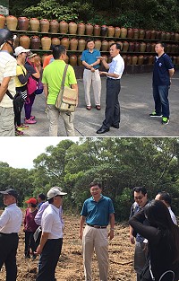 前行政院副院長杜紫軍一行21人昨天前來馬祖現勘,協助馬祖產業升級輔導和馬祖酒廠改善。(圖:建設局)