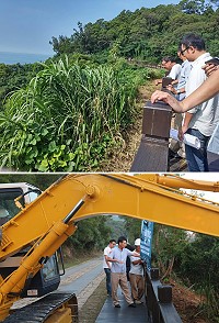 馬管處展開津板路至勝天公園芒草移除作業,將原先被遮蔽的美景全部盡入眼簾,讓跑友們好好體驗海天一色之美。(圖:吳嘉榮、馬管處)