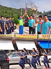 　105年全民運動會11月5日台中登場，大會聖火昨日上午傳至馬祖。（圖／文：馮紹夫）
