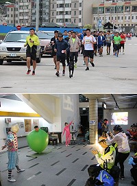 第3場健康路跑吸引許多遊客和鄉親熱情參與,賽後舉辦選手之夜,提供馬祖特有小餐點和熱鬧小型嘉年華會。(圖/文:吳嘉榮)
