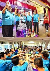 　2016年馬祖高粱酒節，繼成年酒封藏感恩儀式後，移師東引舉辦高粱雞尾酒音樂晚會，吸引眾多鄉親共襄盛舉。（圖／文：陳其敏）