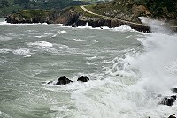 　受強烈東北季風影響，馬祖海域白浪滔滔，風力強勁。（圖／文：陳其敏）