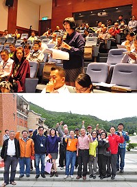北竿鄉親在海巡服務座談會針對陸籍漁工船近岸作業表達嚴重不滿,橋仔村長陳麗君大動作抗議。(圖/文:馮紹夫)