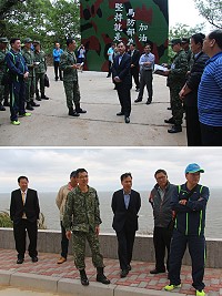 迎接馬祖國際馬拉松,府會首長、馬防部指揮官、縣府各局室主管及代表昨天下午再次進行賽道現地會勘。(圖/文:吳嘉榮)