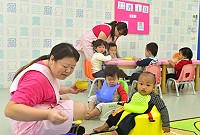 　東引鄉公共托育中心成立一年來，深受家長認同與信賴，收托兒童人數是有增無減。（圖／文：陳其敏）