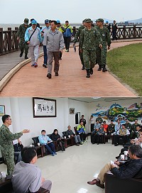 馬祖國際馬拉松總體驗,縣長、馬管處、馬防部指揮官等一行昨天巡視馬拉松賽道並召開馬拉松工作會議。(圖/文:吳嘉榮)