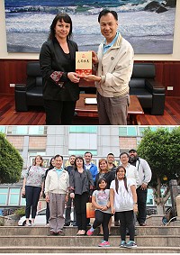 紐西蘭商工辦事處代表范希蕾一行昨天抵達馬祖,準備挑戰2016第二屆馬祖國際馬拉松。(圖/文:吳嘉榮)