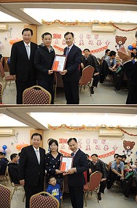 　衛生局昨晚舉辦105年度醫師節表揚典禮暨慶祝餐會，表揚牙醫師曹祥平、醫檢師林慧婷。（圖：連江縣衛生局提供）