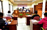 　東引鄉民代表會第10屆第4次定期大會昨天開議，主席陳子驎期盼鄉公所團隊用心開創東引未來。（圖／文：陳其敏）