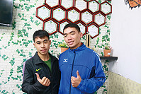     南竿混砲連兄弟檔下士劉益良(圖右)及二兵劉益辰。